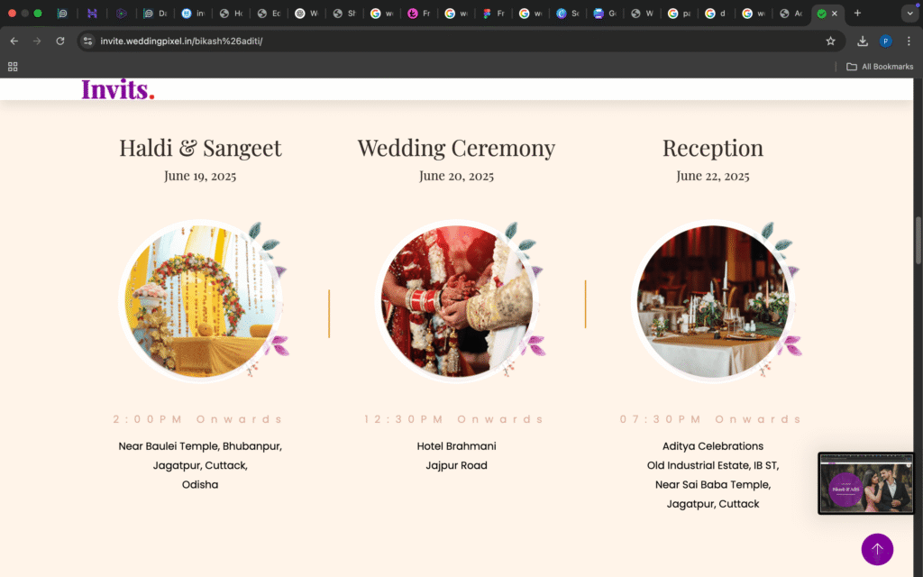 wedding invitation website